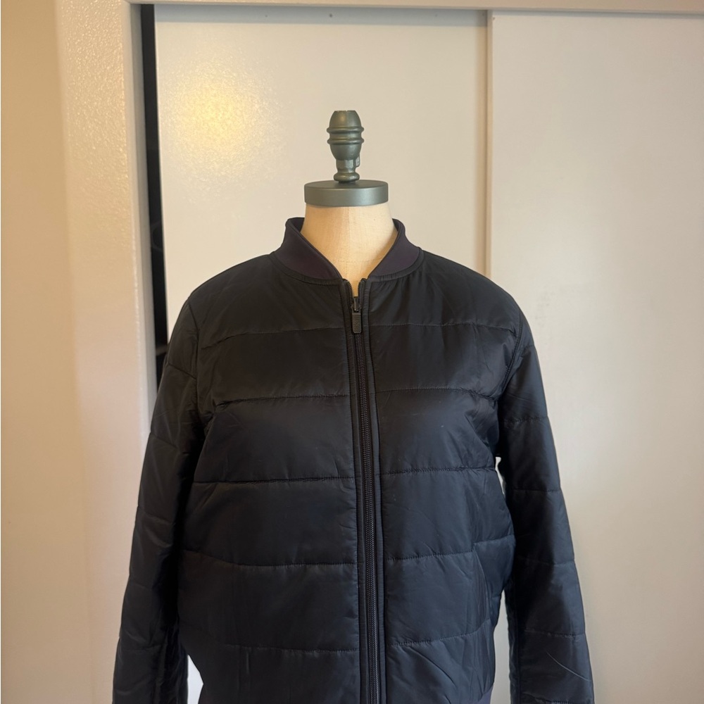 Lululemon Black Reversible Bomber Jacket